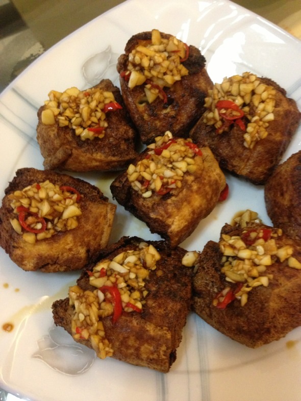 蒜蓉炸豆腐
